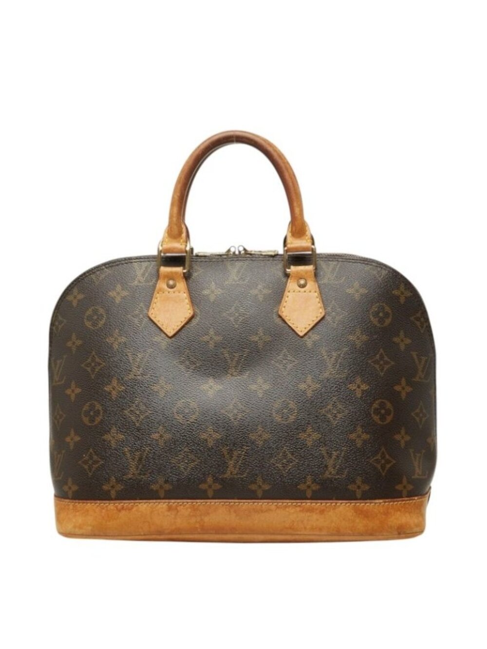 Louis Vuitton Monogram Alma PM Vintage Handbag Brown Leather